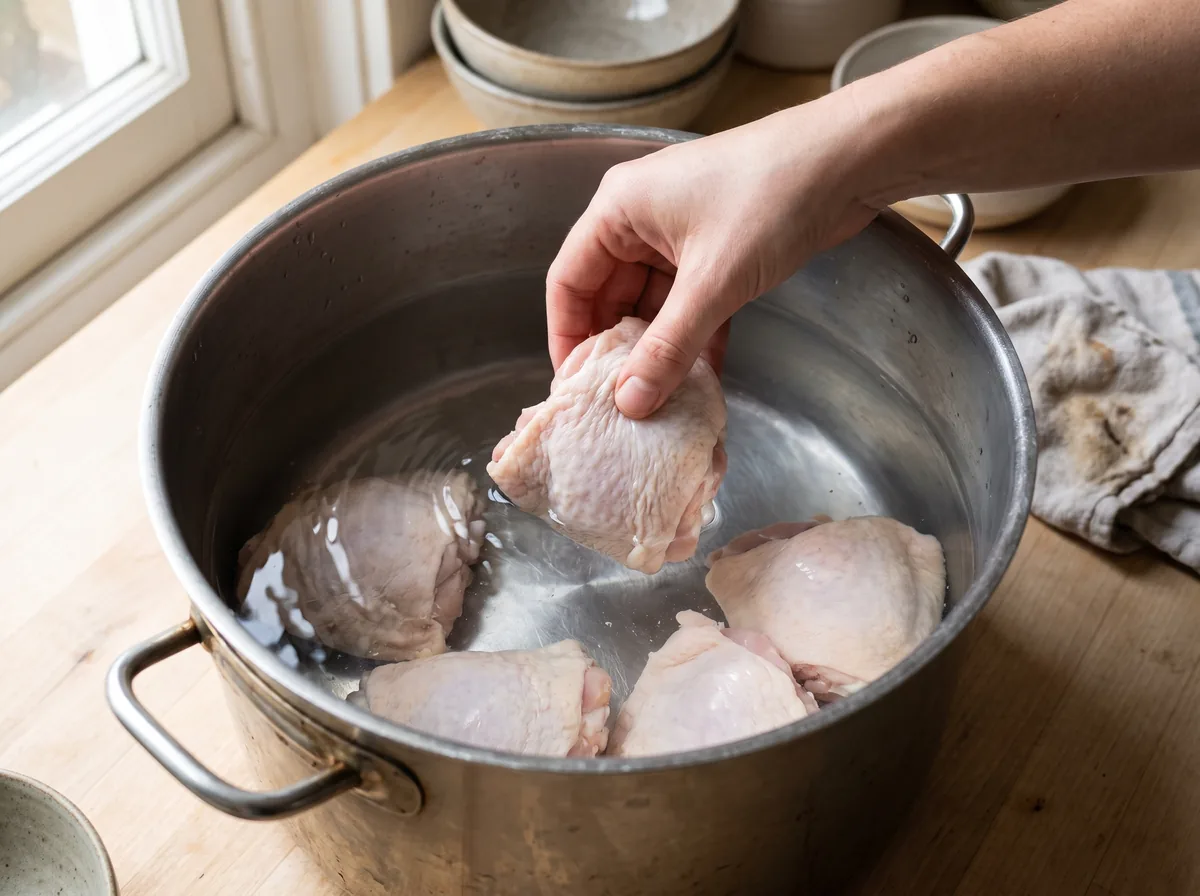 Cómo hacerlo: arranca el caldo con el pollo en frío